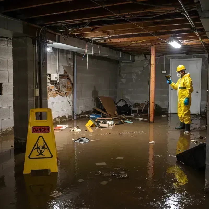 Flooded Basement Electrical Hazard in Lyon County, KY Property